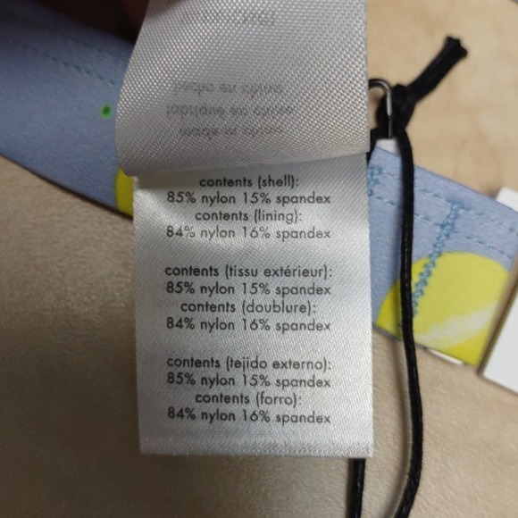 Onia Danni Lemon Toss Triangle Bikini Top L - Picture 8 of 10